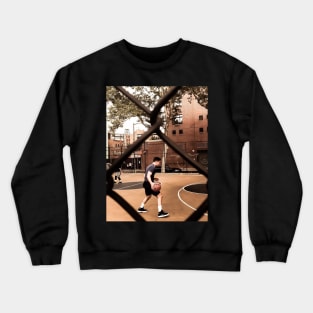 Basketball, Grand Canal Court, Tribeca, NYC Crewneck Sweatshirt